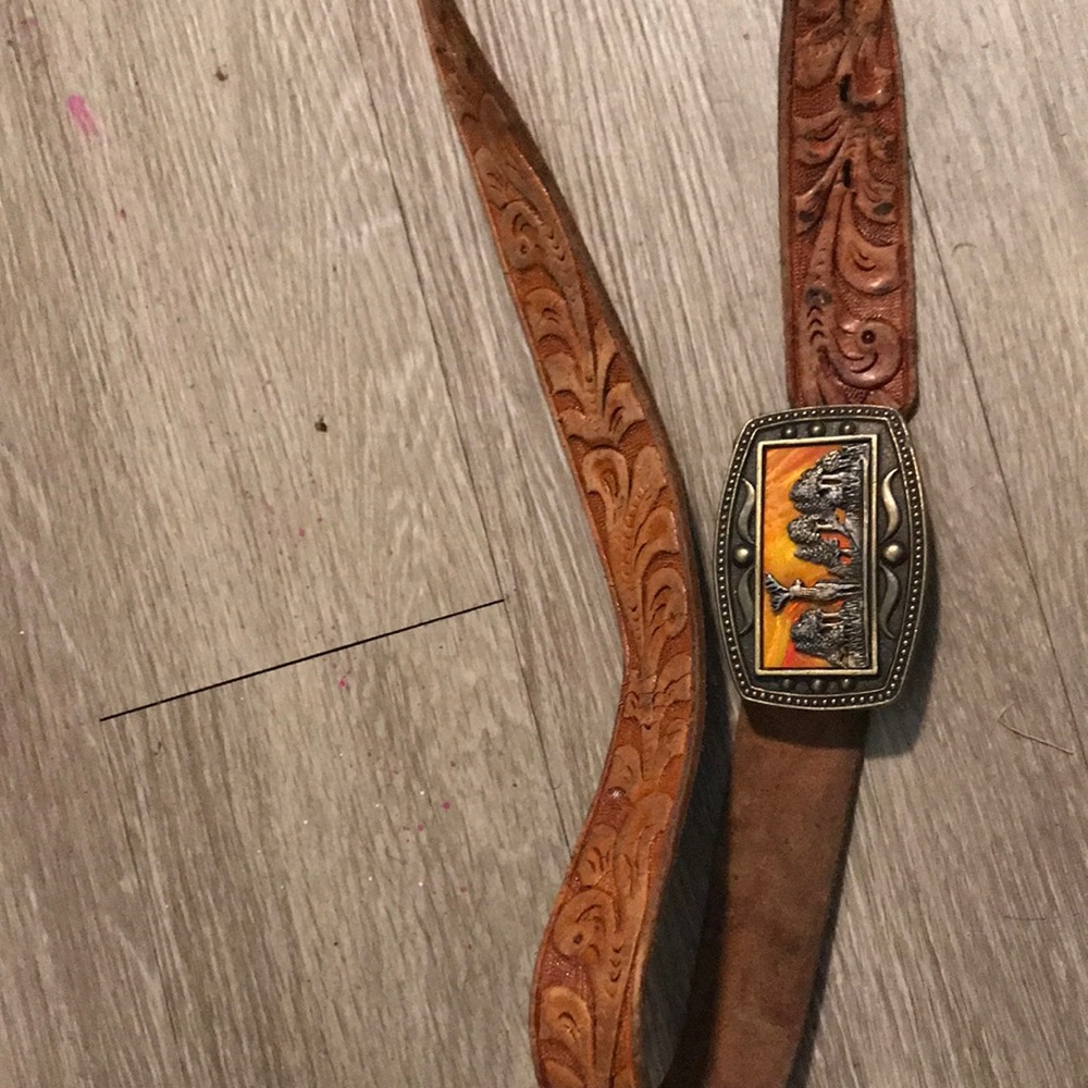 Leather tool belt and CI New York belt buckletstunning handmade by the bell